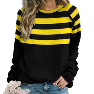 Felpa "Strisce di Miele" – Maglia Donna Stile Ape