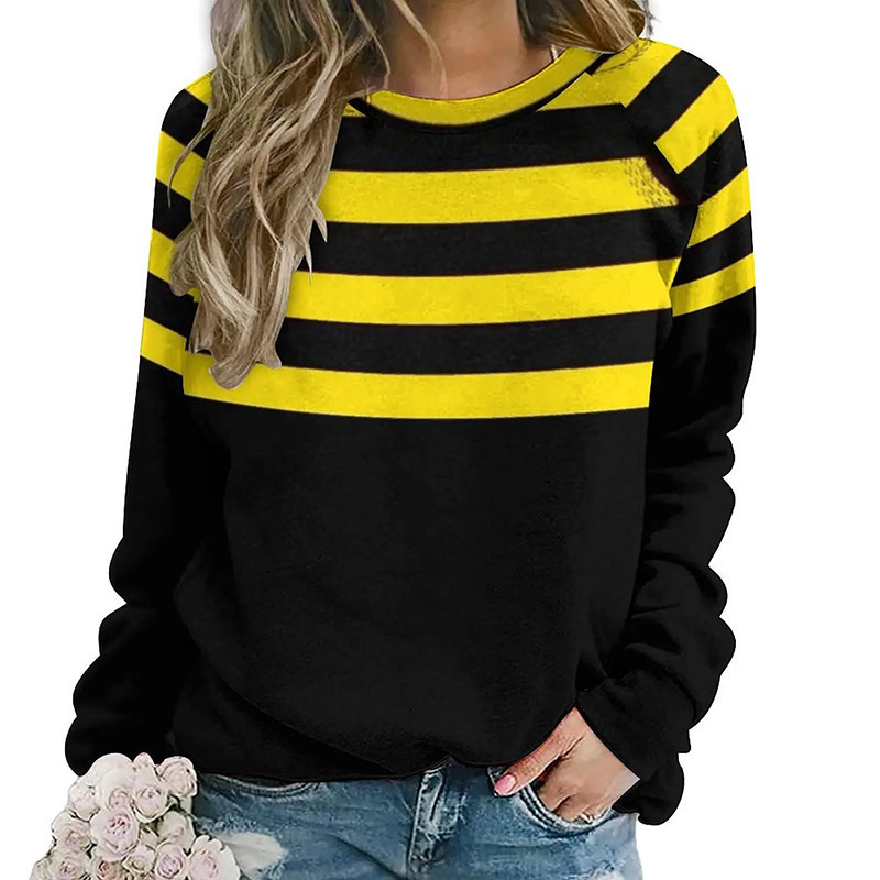 Felpa "Strisce di Miele" – Maglia Donna Stile Ape