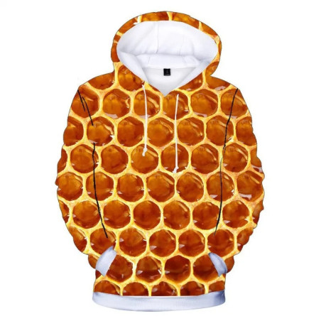 Felpa "Alveare Dorato" – Hoodie Ape dallo Stile Unico