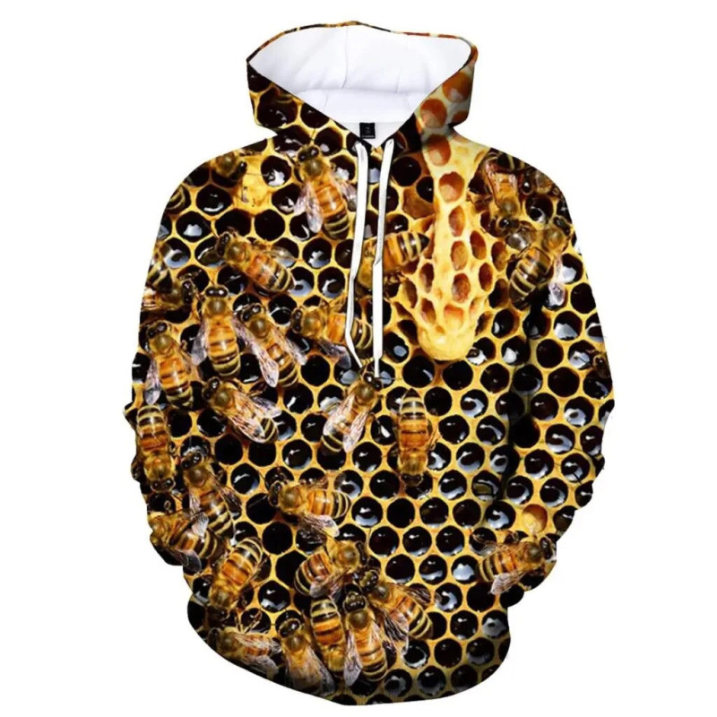 Felpa con Cappuccio Ape "Alveari Selvatici" | 1001abeilles.com