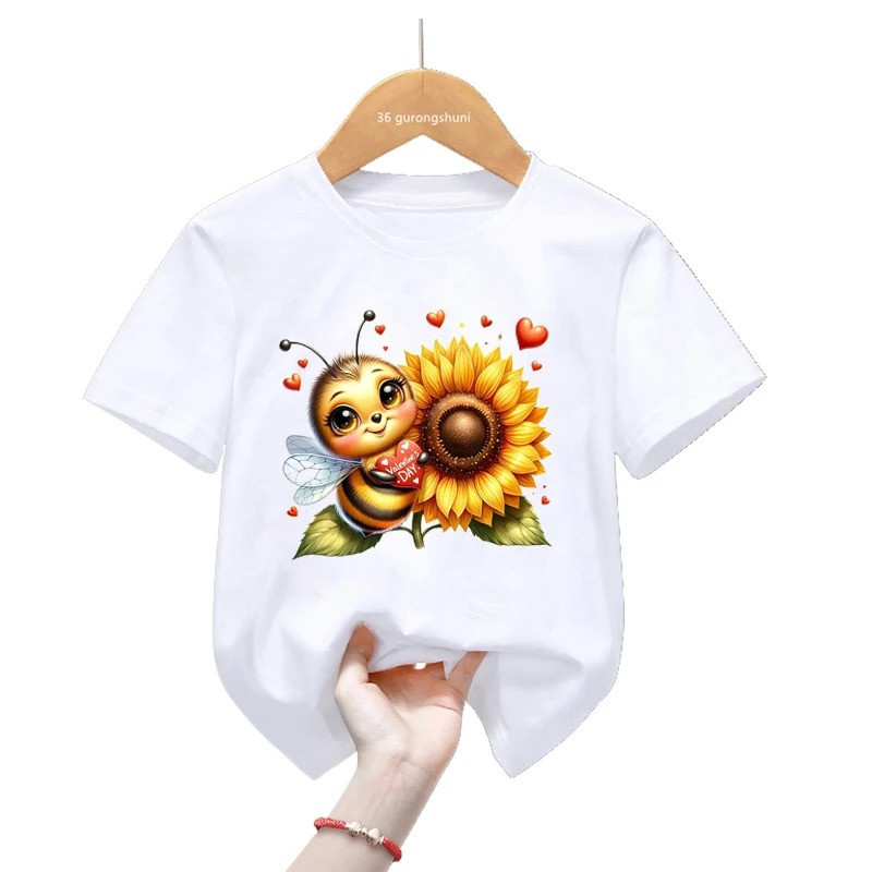 T-shirt Ape "Cuore Sole" | Maglietta Carina per Bambini