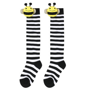 Calze Alte a Righe con Ape | Divertenti & Originali | 1001Abeilles