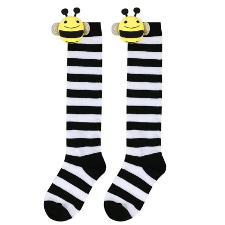 Calze Alte a Righe con Ape | Divertenti & Originali | 1001Abeilles
