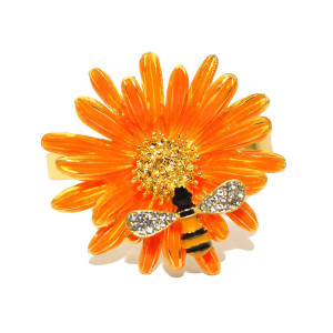 Portatovaglioli Ape & Fiore | Set da 4 – Eleganti e Colorati