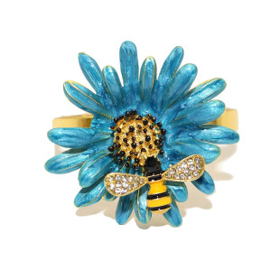 Portatovaglioli Ape & Fiore | Set da 4 – Eleganti e Colorati
