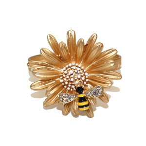 Portatovaglioli Ape & Fiore | Set da 4 – Eleganti e Colorati