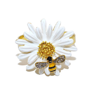 Portatovaglioli Ape & Fiore | Set da 4 – Eleganti e Colorati