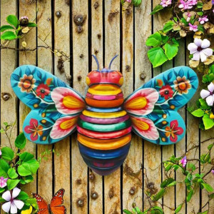 Farfalla Decorativa 3D in Metallo Dipinta a Mano | Idea Regalo