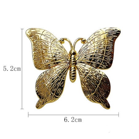 Portatovaglioli Farfalla Oro & Argento | Set da 6 Eleganti