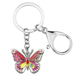 Portachiavi Farfalla Smaltato | 7 Colori | Idea Regalo Donna