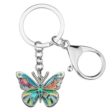 Portachiavi Farfalla Smaltato | 7 Colori | Idea Regalo Donna