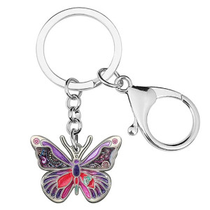 Portachiavi Farfalla Smaltato | 7 Colori | Idea Regalo Donna