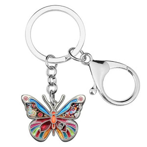 Portachiavi Farfalla Smaltato | 7 Colori | Idea Regalo Donna