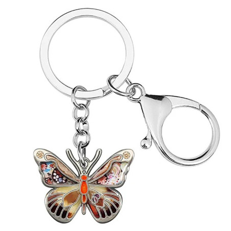Portachiavi Farfalla Smaltato | 7 Colori | Idea Regalo Donna