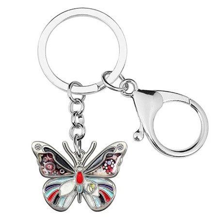 Portachiavi Farfalla Smaltato | 7 Colori | Idea Regalo Donna