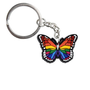 Portachiavi Farfalla in PVC Colorato - Idea Regalo per Zaino 🦋