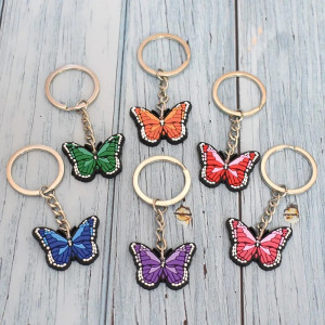 Portachiavi Farfalla in PVC Colorato - Idea Regalo per Zaino 🦋