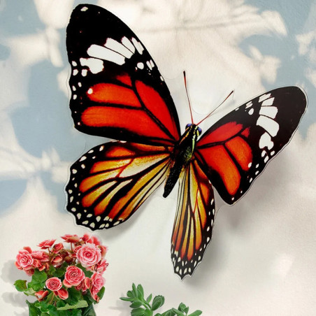 Sticker Farfalla Blu e Nera 14x11cm - Decorazione Mistica PVC