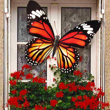 Sticker Farfalla Blu e Nera 14x11cm - Decorazione Mistica PVC