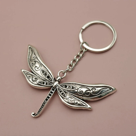 Portachiavi Libellula Argento - Idea Regalo Unica | 1001 Abeilles