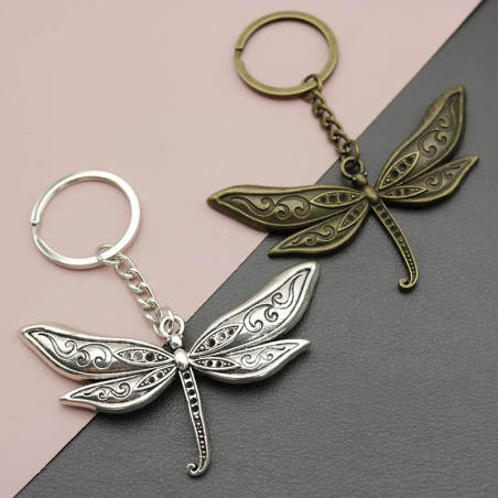 Portachiavi Libellula Argento - Idea Regalo Unica | 1001 Abeilles