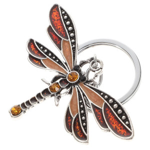 Portachiavi Libellula Gialla Strass Scintillanti - 1001 Abeilles