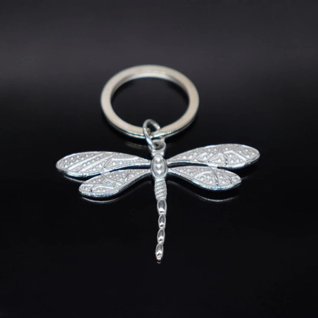 Portachiavi Libellula con Strass Scintillanti - Gioiello Unico