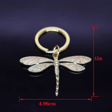 Portachiavi Libellula con Strass Scintillanti - Gioiello Unico