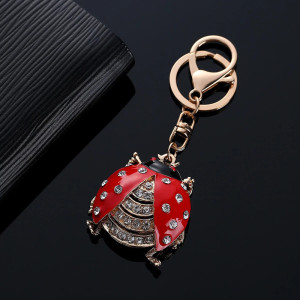 Portachiavi Coccinella con Zirconi | Idea Regalo Donna Unica