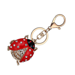 Portachiavi Coccinella con Zirconi | Idea Regalo Donna Unica