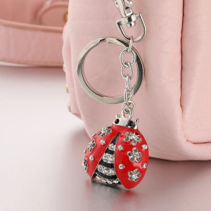Portachiavi Coccinella con Strass | Idea Regalo Donna Originale