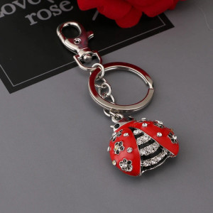 Portachiavi Coccinella con Strass | Idea Regalo Donna Originale