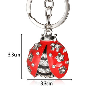 Portachiavi Coccinella con Strass | Idea Regalo Donna Originale