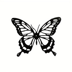 Adesivo Farfalla Ali Bianco e Nero in Vinile | 1001ABEILLES