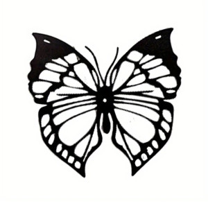 Adesivo Farfalla Ali Bianco e Nero in Vinile | 1001ABEILLES