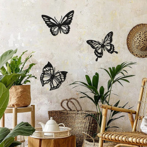 Adesivo Farfalla Ali Bianco e Nero in Vinile | 1001ABEILLES