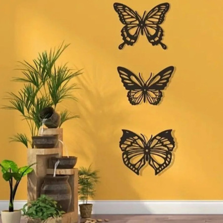 Adesivo Farfalla Ali Bianco e Nero in Vinile | 1001ABEILLES