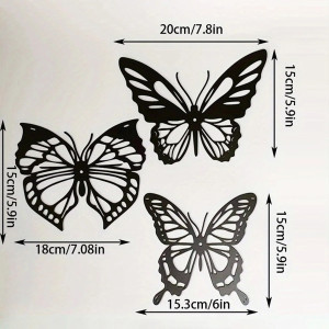 Adesivo Farfalla Ali Bianco e Nero in Vinile | 1001ABEILLES