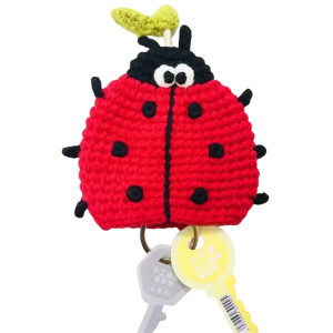 Portachiavi Coccinella all'Uncinetto – Fatto a Mano Originale