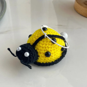 Portachiavi Coccinella Uncinetto | Idea Regalo Originale