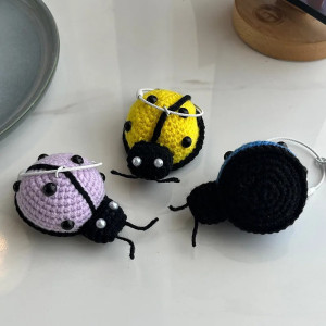 Portachiavi Coccinella Uncinetto | Idea Regalo Originale