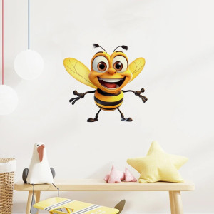 Adesivo Ape Sorridente | Sticker PVC Divertente e Resistente