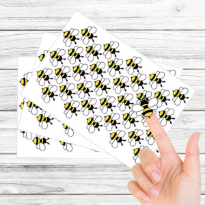 Adesivi Mini Ape | Foglio con 70 Sticker da 2 cm per DIY
