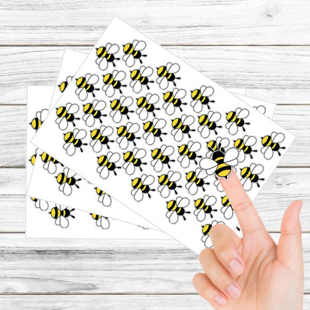 Adesivi Mini Ape | Foglio con 70 Sticker da 2 cm per DIY