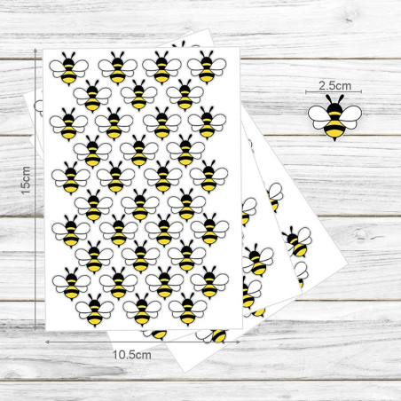 Adesivi Mini Ape | Foglio con 70 Sticker da 2 cm per DIY