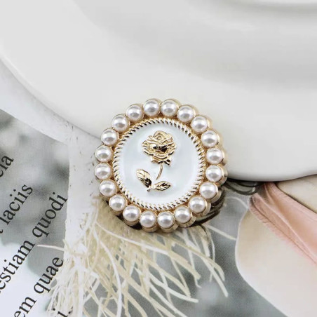 Bottone Vintage 'Rosa Imperiale' | Set da 10 Accessori Chic