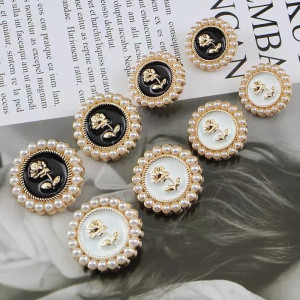 Bottone Vintage 'Rosa Imperiale' | Set da 10 Accessori Chic