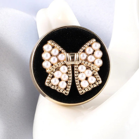 Bottone Gioiello "Fiocco Perlato" | Accessorio Chic e Originale