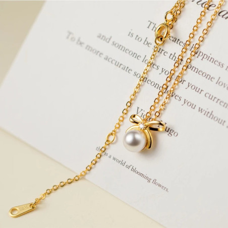 Collana Ape Eleganza con Perla in Argento Sterling 925