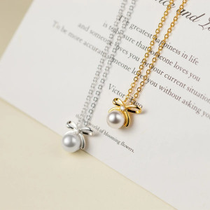 Collana Ape Eleganza con Perla in Argento Sterling 925